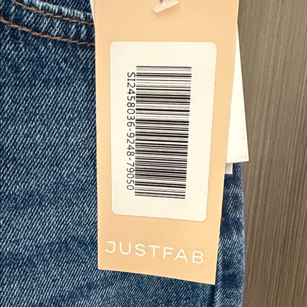 JustFab‎ Blue Denim Midi Skirt - Picture 2 of 5